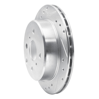 R1 Concepts Rear Left Drilled & Slotted Silver Brake Rotor for 1984 - 1988 Toyota Cressida | rncEDZ - 76025L - JDMuscleSPK987493