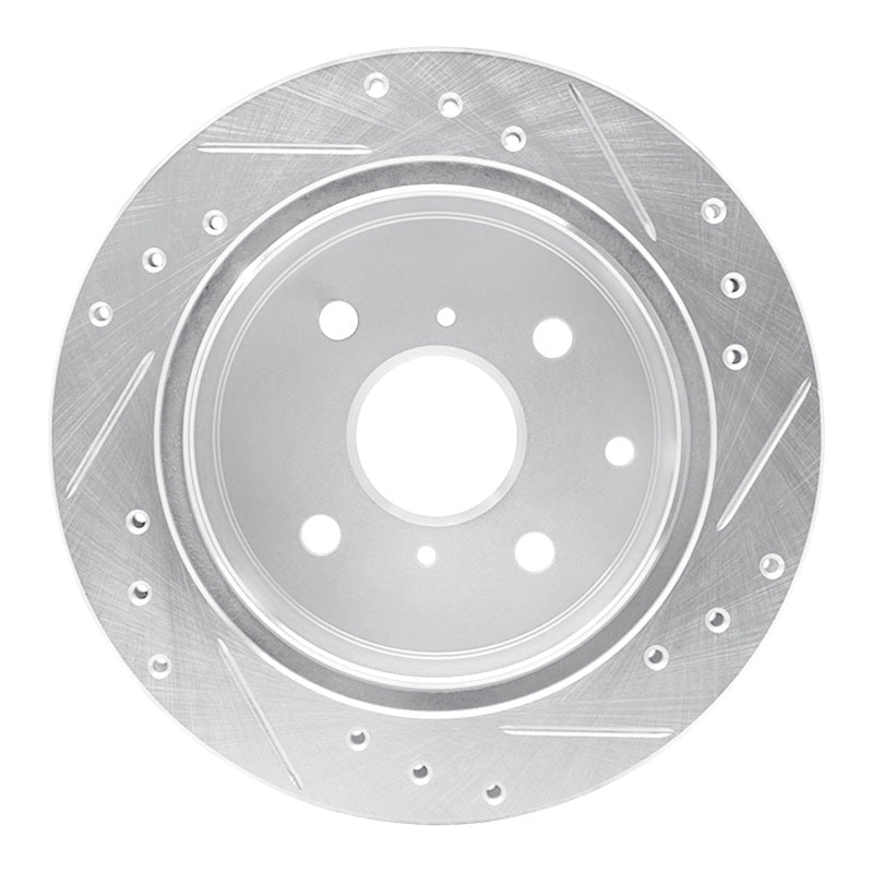 R1 Concepts Rear Left Drilled & Slotted Silver Brake Rotor for 1984 - 1988 Toyota Cressida | rncEDZ - 76025L - JDMuscleSPK987493