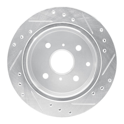 R1 Concepts Rear Left Drilled & Slotted Silver Brake Rotor for 1984 - 1988 Toyota Cressida | rncEDZ - 76025L - JDMuscleSPK987493