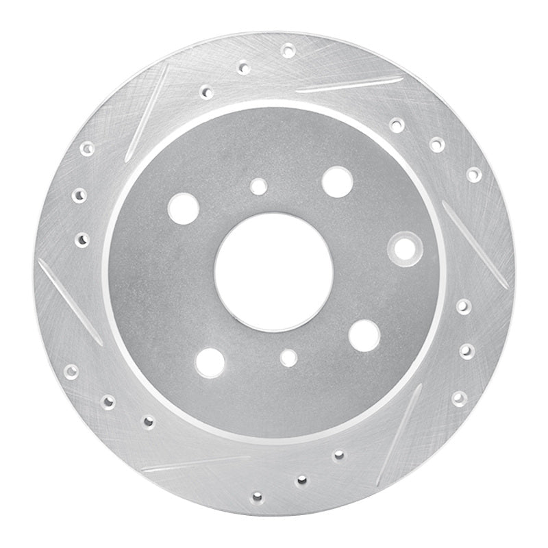R1 Concepts Rear Left Drilled & Slotted Silver Brake Rotor for 1984 - 1988 Toyota Cressida | rncEDZ - 76025L - JDMuscleSPK987493