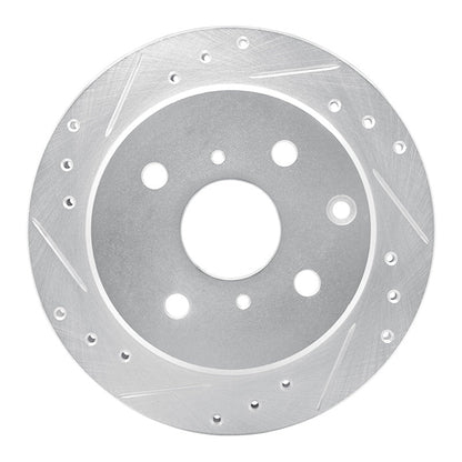 R1 Concepts Rear Left Drilled & Slotted Silver Brake Rotor for 1984 - 1988 Toyota Cressida | rncEDZ - 76025L - JDMuscleSPK987493