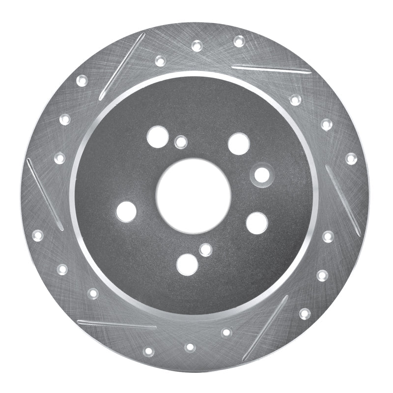 R1 Concepts Rear Left Drilled & Slotted Silver Brake Rotor for 1988 - 1991 Toyota Camry | rncEDZ - 76038L - JDMuscleSPK987517