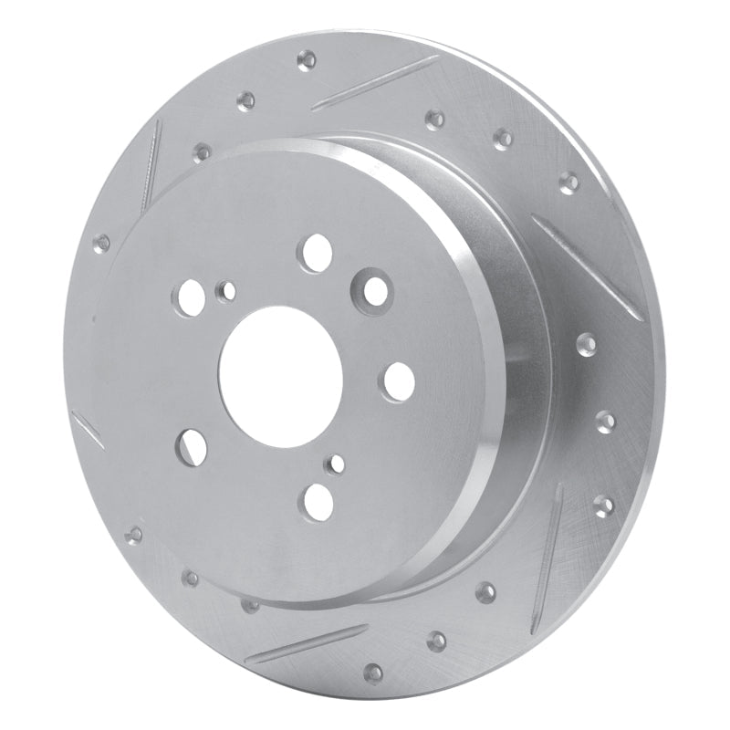 R1 Concepts Rear Left Drilled & Slotted Silver Brake Rotor for 1988 - 1991 Toyota Camry | rncEDZ - 76038L - JDMuscleSPK987517