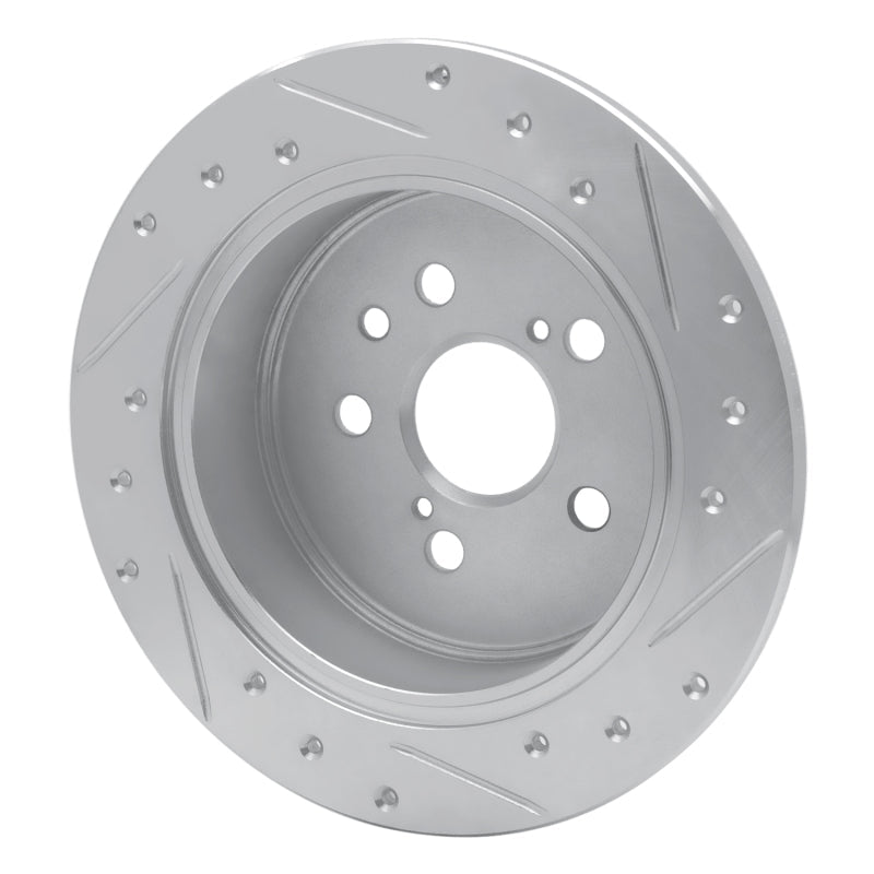 R1 Concepts Rear Left Drilled & Slotted Silver Brake Rotor for 1988 - 1991 Toyota Camry | rncEDZ - 76038L - JDMuscleSPK987517