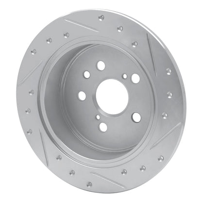 R1 Concepts Rear Left Drilled & Slotted Silver Brake Rotor for 1988 - 1991 Toyota Camry | rncEDZ - 76038L - JDMuscleSPK987517