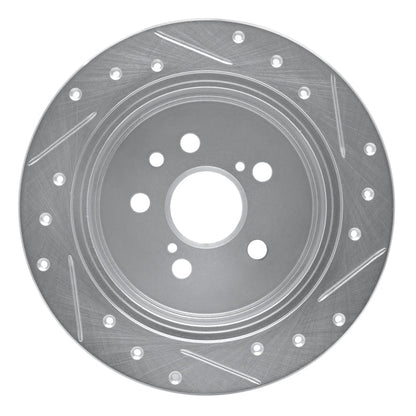 R1 Concepts Rear Left Drilled & Slotted Silver Brake Rotor for 1988 - 1991 Toyota Camry | rncEDZ - 76038L - JDMuscleSPK987517