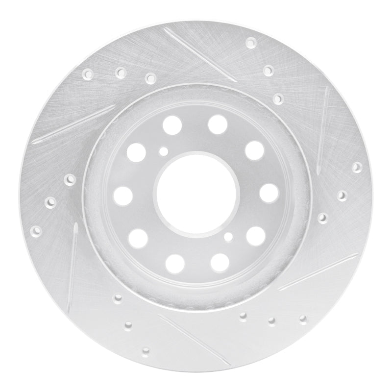 R1 Concepts Rear Left Drilled & Slotted Silver Brake Rotor for 1991 - 1995 Toyota MR2 | rncEDZ - 76048L - JDMuscleSPK987535