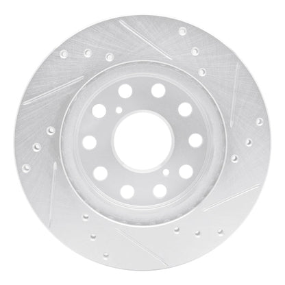 R1 Concepts Rear Left Drilled & Slotted Silver Brake Rotor for 1991 - 1995 Toyota MR2 | rncEDZ - 76048L - JDMuscleSPK987535