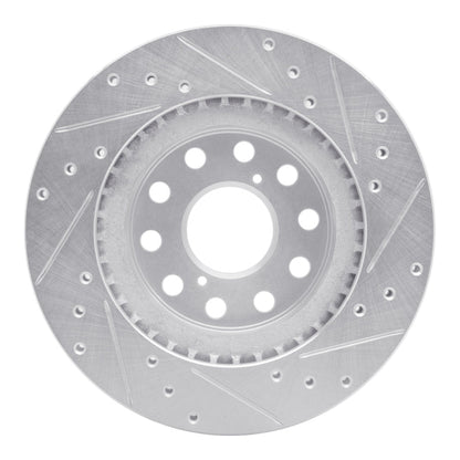 R1 Concepts Rear Left Drilled & Slotted Silver Brake Rotor for 1992 - 1995 Toyota MR2 | rncEDZ - 76058L - JDMuscleSPK987541