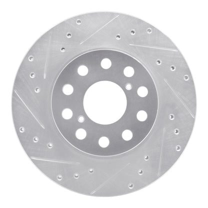 R1 Concepts Rear Left Drilled & Slotted Silver Brake Rotor for 1992 - 1995 Toyota MR2 | rncEDZ - 76058L - JDMuscleSPK987541