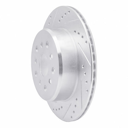 R1 Concepts Rear Left Drilled & Slotted Silver Brake Rotor for 1993 - 1998 Toyota Supra | rncEDZ - 76064L - JDMuscleSPK987551