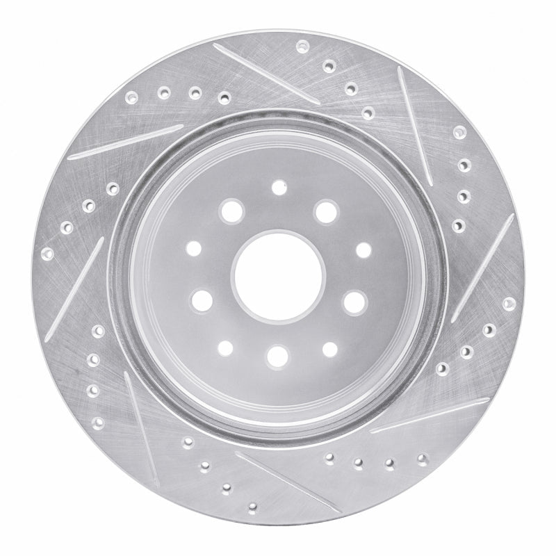 R1 Concepts Rear Left Drilled & Slotted Silver Brake Rotor for 1993 - 1998 Toyota Supra | rncEDZ - 76064L - JDMuscleSPK987551
