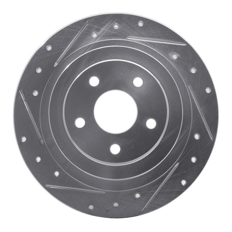 R1 Concepts Rear Left Drilled & Slotted Silver Brake Rotor for 2000 - 2006 Subaru Outback | rncEDZ - 13032L - JDMuscleSPK976846