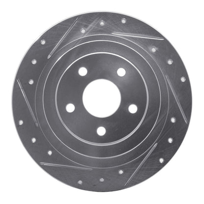 R1 Concepts Rear Left Drilled & Slotted Silver Brake Rotor for 2000 - 2006 Subaru Outback | rncEDZ - 13032L - JDMuscleSPK976846