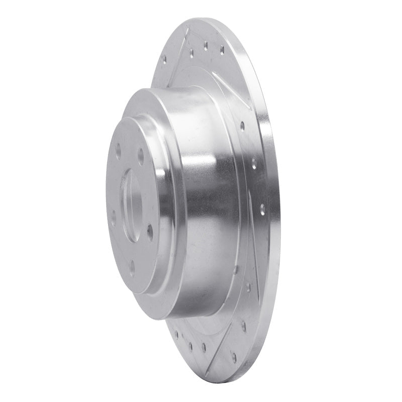 R1 Concepts Rear Left Drilled & Slotted Silver Brake Rotor for 2000 - 2006 Subaru Outback | rncEDZ - 13032L - JDMuscleSPK976846