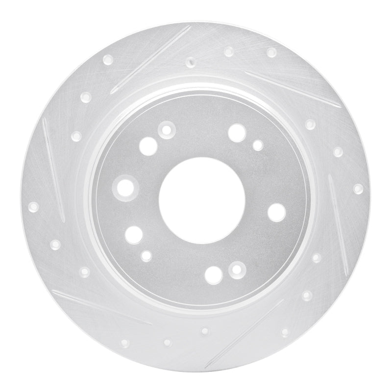 R1 Concepts Rear Left Drilled & Slotted Silver Brake Rotor for 2002 - 2004 Honda CR - V | rncEDZ - 59046L - JDMuscleSPK986471