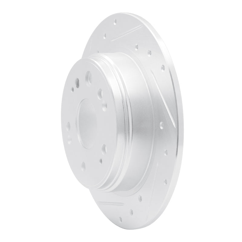 R1 Concepts Rear Left Drilled & Slotted Silver Brake Rotor for 2002 - 2004 Honda CR - V | rncEDZ - 59046L - JDMuscleSPK986471