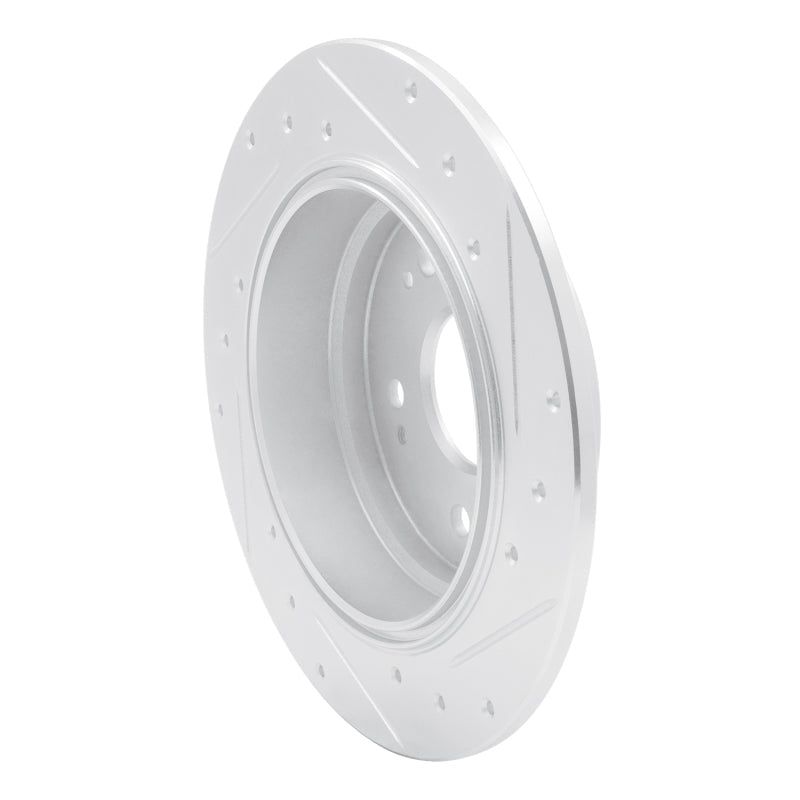 R1 Concepts Rear Left Drilled & Slotted Silver Brake Rotor for 2002 - 2004 Honda CR - V | rncEDZ - 59046L - JDMuscleSPK986471