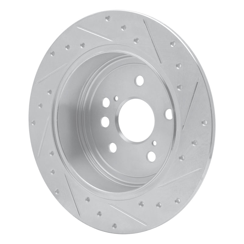 R1 Concepts Rear Left Drilled & Slotted Silver Brake Rotor for 2004 - 2005 Toyota RAV4 | rncEDZ - 76132L - JDMuscleSPK987643