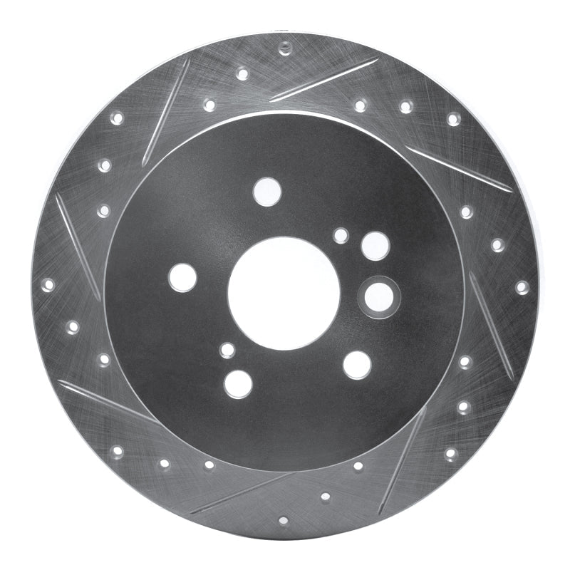 R1 Concepts Rear Left Drilled & Slotted Silver Brake Rotor for 2004 - 2005 Toyota RAV4 | rncEDZ - 76132L - JDMuscleSPK987643