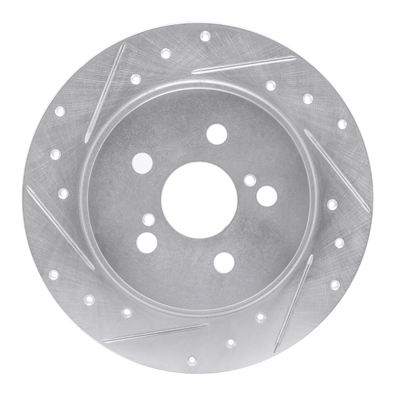 R1 Concepts Rear Left Drilled & Slotted Silver Brake Rotor for 2009 - 2015 Toyota Corolla (Mexico) – Part No. RNCEDZ - 92043L | rncEDZ - 92043L - JDMuscleSPK987930