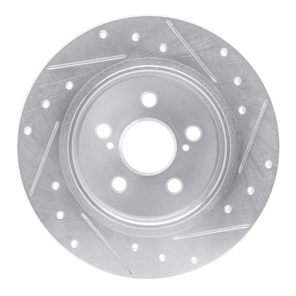 R1 Concepts Rear Left Drilled & Slotted Silver Brake Rotor for 2009 - 2015 Toyota Corolla (Mexico) – Part No. RNCEDZ - 92043L | rncEDZ - 92043L - JDMuscleSPK987930