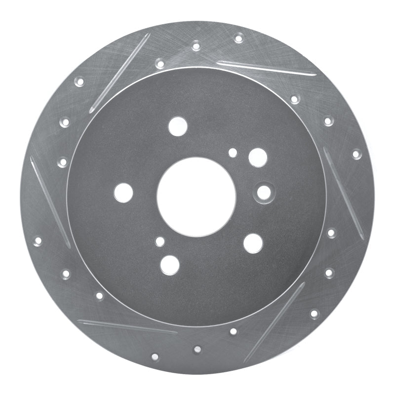 R1 Concepts Rear Left Drilled & Slotted Silver Brake Rotor for 2009 - 2015 Toyota Venza | rncEDZ - 76086L - JDMuscleSPK987573
