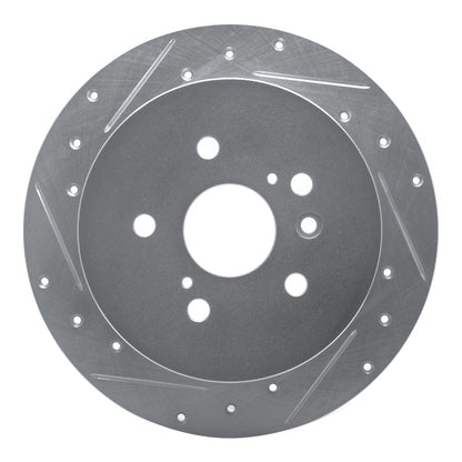 R1 Concepts Rear Left Drilled & Slotted Silver Brake Rotor for 2009 - 2015 Toyota Venza | rncEDZ - 76086L - JDMuscleSPK987573