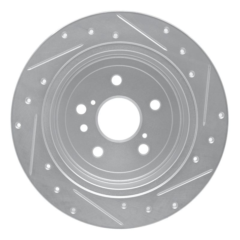 R1 Concepts Rear Left Drilled & Slotted Silver Brake Rotor for 2009 - 2015 Toyota Venza | rncEDZ - 76086L - JDMuscleSPK987573
