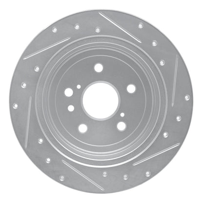 R1 Concepts Rear Left Drilled & Slotted Silver Brake Rotor for 2009 - 2015 Toyota Venza | rncEDZ - 76086L - JDMuscleSPK987573