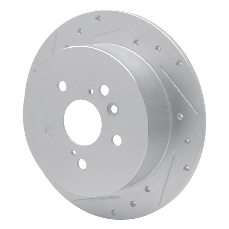 R1 Concepts Rear Left Drilled & Slotted Silver Brake Rotor for 2009 - 2015 Toyota Venza | rncEDZ - 76086L - JDMuscleSPK987573