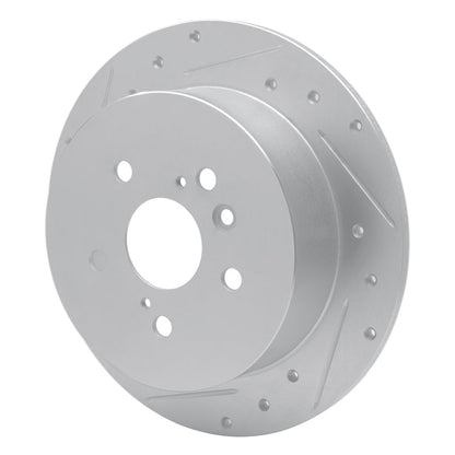 R1 Concepts Rear Left Drilled & Slotted Silver Brake Rotor for 2009 - 2015 Toyota Venza | rncEDZ - 76086L - JDMuscleSPK987573