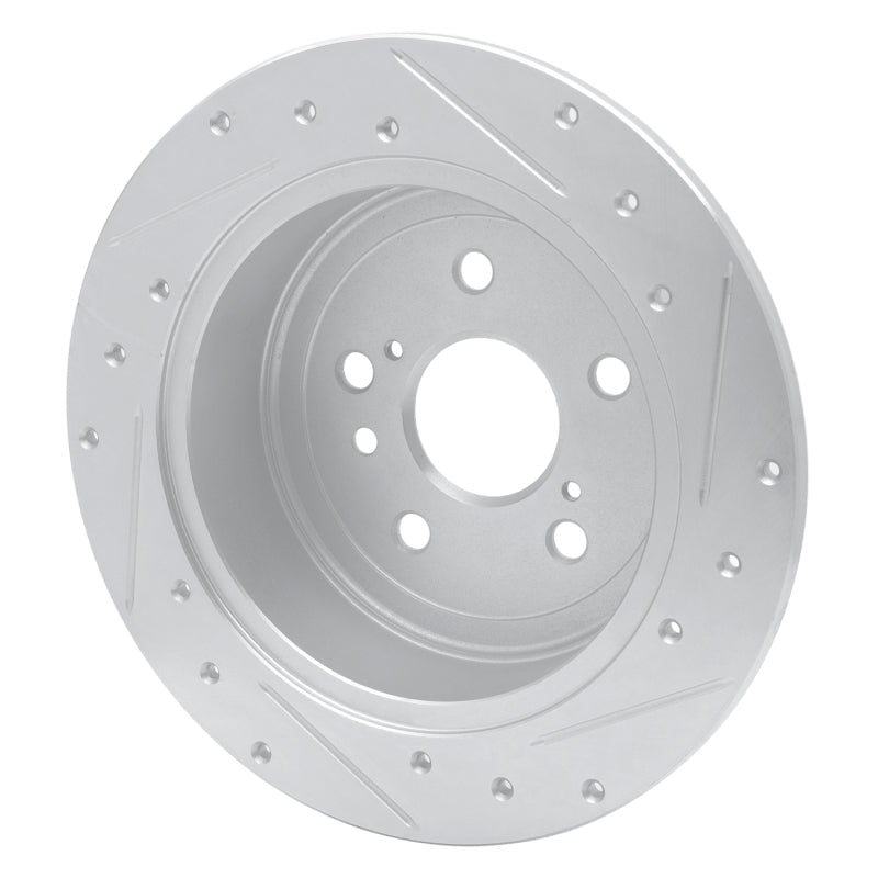 R1 Concepts Rear Left Drilled & Slotted Silver Brake Rotor for 2009 - 2015 Toyota Venza | rncEDZ - 76086L - JDMuscleSPK987573