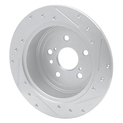 R1 Concepts Rear Left Drilled & Slotted Silver Brake Rotor for 2009 - 2015 Toyota Venza | rncEDZ - 76086L - JDMuscleSPK987573