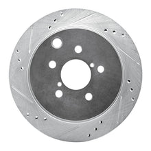 R1 Concepts Rear Left Drilled & Slotted Silver Brake Rotor for 2014 - 2018 Subaru Forester | rncEDZ - 13027L - JDMuscleSPK976844