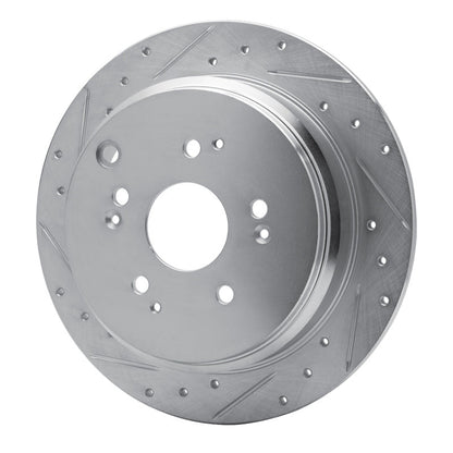 R1 Concepts Rear Left Drilled & Slotted Silver Brake Rotor for Honda Odyssey 2002 - 2004 | rncEDZ - 59047L - JDMuscleSPK986473