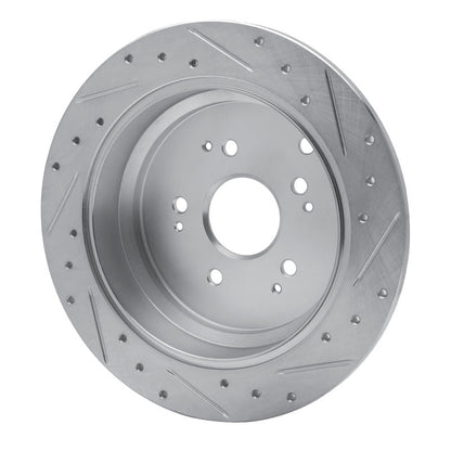 R1 Concepts Rear Left Drilled & Slotted Silver Brake Rotor for Honda Odyssey 2002 - 2004 | rncEDZ - 59047L - JDMuscleSPK986473
