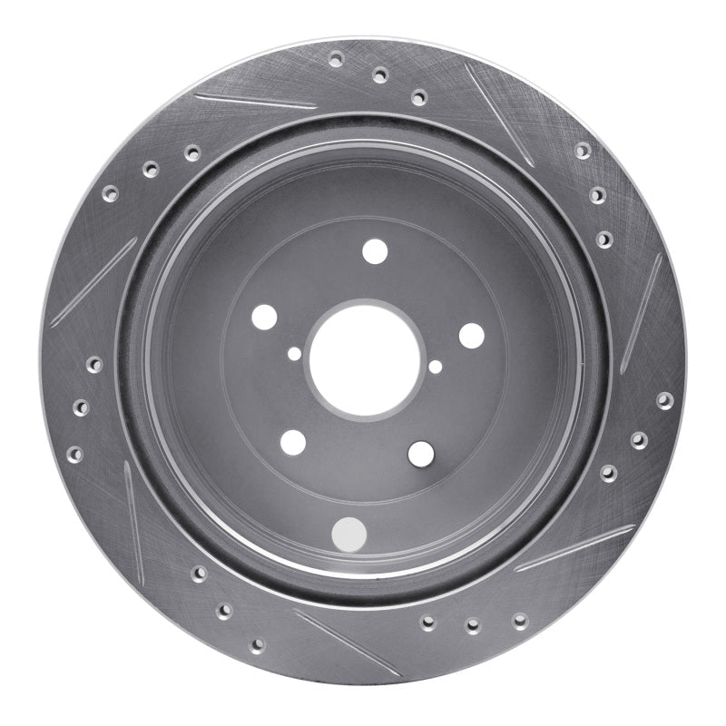 R1 Concepts Rear Left Drilled & Slotted Silver Brake Rotor for Subaru B9 Tribeca 2006 - 2014 | rncEDZ - 13036L - JDMuscleSPK984470
