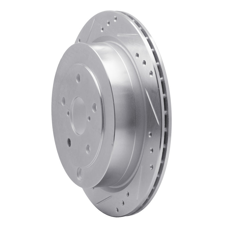 R1 Concepts Rear Left Drilled & Slotted Silver Brake Rotor for Subaru B9 Tribeca 2006 - 2014 | rncEDZ - 13036L - JDMuscleSPK984470