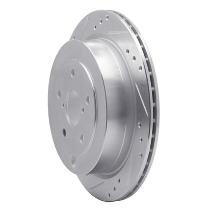 R1 Concepts Rear Left Drilled & Slotted Silver Brake Rotor for Subaru B9 Tribeca 2006 - 2014 | rncEDZ - 13036L - JDMuscleSPK984470