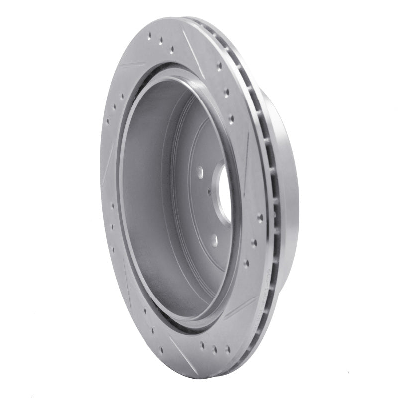 R1 Concepts Rear Left Drilled & Slotted Silver Brake Rotor for Subaru B9 Tribeca 2006 - 2014 | rncEDZ - 13036L - JDMuscleSPK984470
