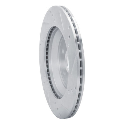 R1 Concepts Rear Left Drilled & Slotted Silver Brake Rotor for Subaru Crosstrek 2019 - 2023 | rncEDZ - 13047L - JDMuscleSPK984490