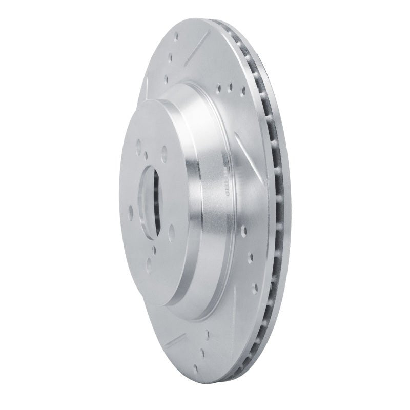 R1 Concepts Rear Left Drilled & Slotted Silver Brake Rotor for Subaru Crosstrek 2019 - 2023 | rncEDZ - 13047L - JDMuscleSPK984490