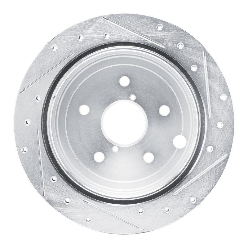 R1 Concepts Rear Left Drilled & Slotted Silver Brake Rotor for Subaru WRX (2022 - 2025) - Part rncEDZ - 13050L | rncEDZ - 13050L - JDMuscleSPK984494