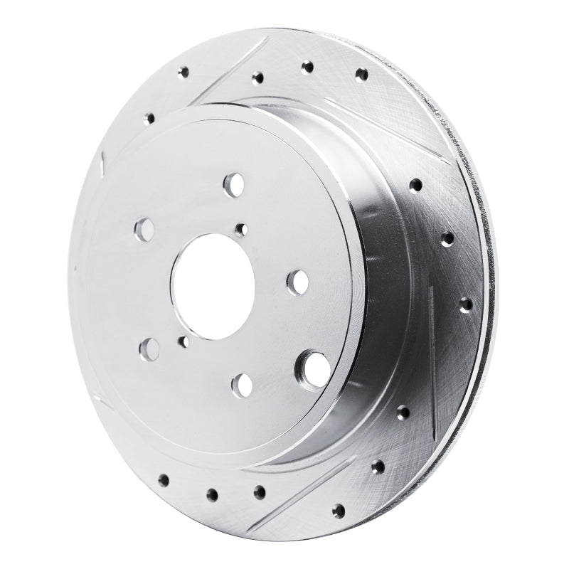 R1 Concepts Rear Left Drilled & Slotted Silver Brake Rotor for Subaru WRX (2022 - 2025) - Part rncEDZ - 13050L | rncEDZ - 13050L - JDMuscleSPK984494