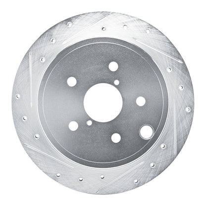 R1 Concepts Rear Left Drilled & Slotted Silver Brake Rotor for Subaru WRX (2022 - 2025) - Part rncEDZ - 13050L | rncEDZ - 13050L - JDMuscleSPK984494