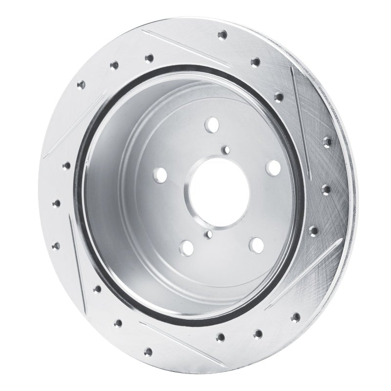 R1 Concepts Rear Left Drilled & Slotted Silver Brake Rotor for Subaru WRX (2022 - 2025) - Part rncEDZ - 13050L | rncEDZ - 13050L - JDMuscleSPK984494