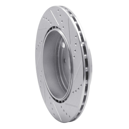 R1 Concepts Rear Left Drilled & Slotted Silver Brake Rotor for Subaru WRX STI (2018 - 2025) - Part  RNCEDZ - 13042L | rncEDZ - 13042L - JDMuscleSPK984480