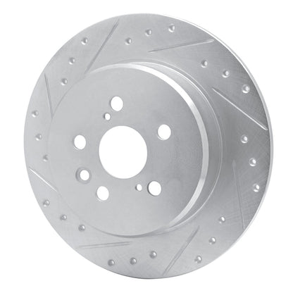 R1 Concepts Rear Left Drilled & Slotted Silver Brake Rotor for Toyota Celica 1990 - 1993 | rncEDZ - 76046L - JDMuscleSPK987531