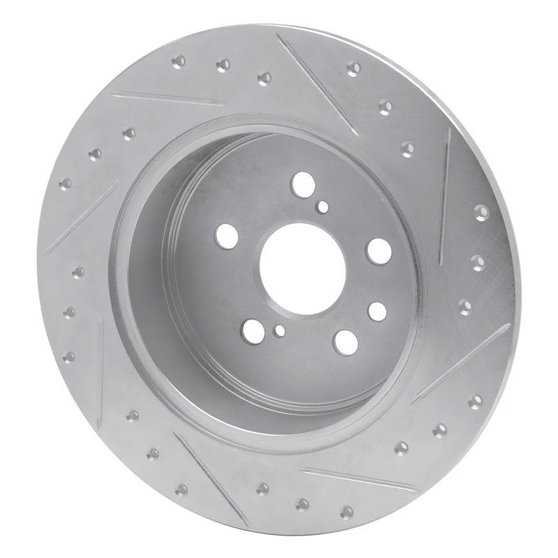 R1 Concepts Rear Left Drilled & Slotted Silver Brake Rotor for Toyota Celica 1990 - 1993 | rncEDZ - 76046L - JDMuscleSPK987531